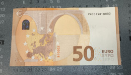 VH - TESTNOTE - 50 EURO ESPAÑA - V012 F1 - Serial Number: VH0029810002 - CIRCULATED - 50 Euro