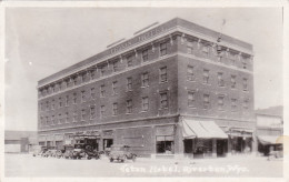 Wyoming Riverton The Teton Hotel Old Cars 1932 Real Photo - Riverton