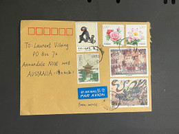 (1 Q 39) Letter Posted From China To Australia - 1 Cover (posted During COVID-19) 6 Stamps - Cartas & Documentos