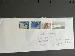 (1 Q 39) Letter Posted From Canada To Australia - 1 Cover (posted During COVID-19) 4 Stamps (no Postmark) - Briefe U. Dokumente