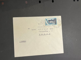 (1 Q 39) Germany EUROPA Stamp On Posted Cover To Basel (Switzerland) With 1956 EUROPA CEPT Stamp - 1956