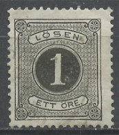 Suède - Schweden - Sweden Taxe 1874 Y&T N°T1A - Michel N°P1 (o) - 1ö Chiffre - Portomarken