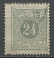 Suède - Schweden - Sweden Taxe 1874 Y&T N°T7AB - Michel N°P7 (o) - 24ö Chiffre - Postage Due