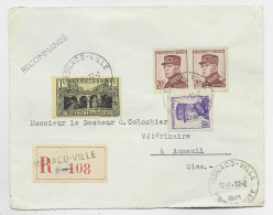 MONACO 1FR+ 70C PAIRE +90C LETTRE COVER REC MONACO VILLE 12.2.1940 - Lettres & Documents