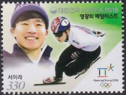 South Korea KPCC2644 2018 Pyeongchang Winter Olympics, Medalist, Short Track, Jeux Olympiques - Hiver 2018 : Pyeongchang