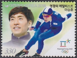 South Korea KPCC2650 2018 Pyeongchang Winter Olympics, Medalist, Speed Skating, Jeux Olympiques - Invierno 2018 : Pieonchang