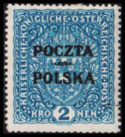 1919. POLSKA. POCZTA POLSKA  / ÖSTERREICH 2 KRONEN. Hinged. (Michel 44) - JF531891 - Unused Stamps