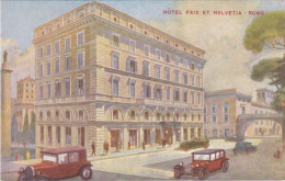 ROMA - VIA 4 NOVEMBRE 104 - HOTEL PAIX ET HELVETIA - DISEGNATA - Cafés, Hôtels & Restaurants