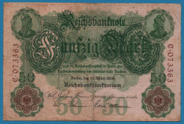 DEUTSCHES REICH 50 MARK 10.03.1906 # C073363 P# 26a - 50 Mark