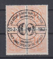 BELGIË - OBP - 1951 - Nr 850 ( BRUXELLES - HET HART VAN DE WERELD) - Gest/Obl/Us - 1951-1975 Heraldic Lion