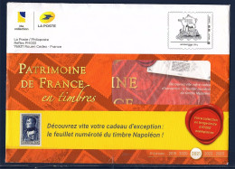 Entier Patrimoine De France En Timbres Tirage Spécial La Poste Lettre 250g International Illustration Napoléon 1er N°896 - Official Stationery