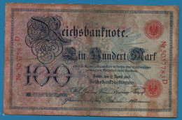 DEUTSCHES REICH 100 MARK 17.04.1903 # 5057783D P# 22 Reichsbank - 100 Mark