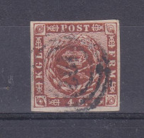 Danemark - Yvert 8 Oblitéré - 4 Margfes - Valeur 18 Euros - Used Stamps