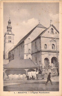 FRANCE - 74 - MEGEVE - L'église Paroissiale - Lavoir - Carte Postale Ancienne - Megève