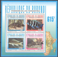 Burundi - BL137 - Poissons - 1996 - MNH - Nuovi