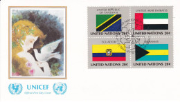 United Nations 1984 FDC Tanzania; UAE; Ecuador; Bahamas - Enveloppes
