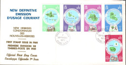 NOUVELLES HEBRIDES FDC 1978 SERIE COURANTE COMPLETE - FDC