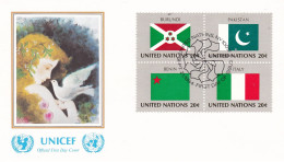 United Nations 1984 FDC Burundi; Pakistan; Benin; Italy - Enveloppes