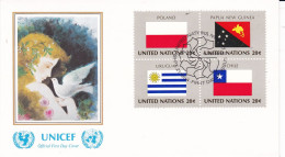 United Nations 1984 FDC Poland; Papua New Guinea; Uruguay; Chile - Covers