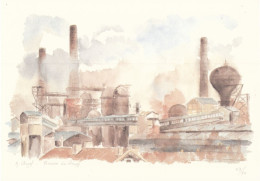 Aquarelle De Robert Chazal - Aciéries De POMPEY - Watercolours