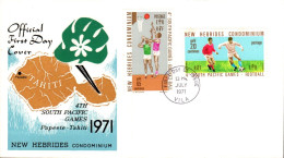 NOUVELLES HEBRIDES 1971 JEUX DU PACIFIQUE SUD - FDC