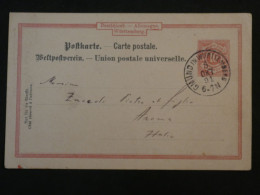 BR4 WURTENBERG GERMANY  BELLE CARTE ENTIER   1891  WIEN A ARONA  ITALIA   +++AFFRANC. PLAISANT ++ - Otros & Sin Clasificación