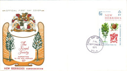 NOUVELLES HEBRIDES FDC 1971 ROYAL SOCIETY - FDC