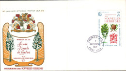 NOUVELLES HEBRIDES FDC 1971 ROYAL SOCIETY - FDC