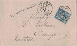 SAGE - N°90 - MEUSE - BAR LE DUC - PERFORATION - VB - ENTETE VARIN BERNIER - 26-5-1898. - 1877-1920: Periodo Semi Moderno