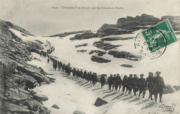 Militaria * Régiment De Chasseurs Alpins * Traversée D'un Glacier * Militaires - Regimenten