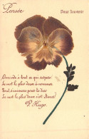 Fleurs - Illustration De Pensées - Poême De Victor Hugo - Carte Postale Ancienne - Bloemen