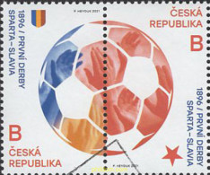 644782 MNH CHEQUIA 2021 DERBY DE FUTBOL - Gebraucht