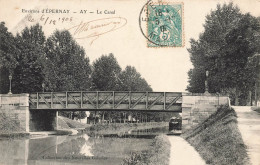 Ay * Vue Sur Le Canal * Environs D'épernay * Péniche - Ay En Champagne