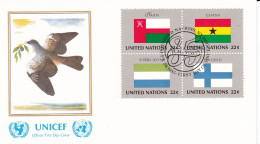 United Nations 1985 FDC Oman; Ghana; Sierra Leoni; Finland - Enveloppes