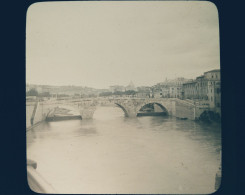 Italie - ROME - ROMA - Plaque De Verre Ancienne (1906) - Le Pont Sisto Sur Le Tibre - Ponti