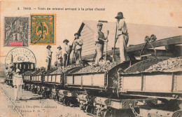 Nouvelle Calédonie - Thio - Train Mineral Arrivant à La Prise D'essai - Affranc. Mixte - Carte Postale Ancienne - Nouvelle-Calédonie