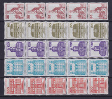 Berlin 673-677 RM 5er Streifen Burgen + Schlösser Postfrisch - Rollenmarken
