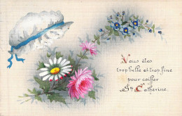 Fleurs - Illustration De Fleurs à Identifier - Bonnet Prairie - Carte Postale Ancienne - Blumen