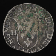 France, Henri IV, 1/4 Ecu - Croix Feuillue De Face, 1605, Nantes, Argent (Silver), Gad.597 - 1589-1610 Henry IV The Great