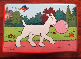 Boite Métallique Milou Bubble Gum Bobbie Vintage © Hergé - Art De La Table