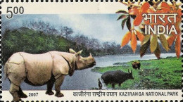 India 2007 National Parks Of India - Rhinoceros Stamp MNH As Per Scan - Rhinoceros