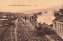 France - St Aubin Jouxte Boulleng - La Gare - Train - Oblitéré Ambulant - Carte Postale Ancienne - Issoire