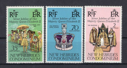 New Hebrides/Nouvelles Hebrides 1977 - Silver Jubilee Of Her Majesty Elisabeth II - Stamps 3v - MNH** - Lettres & Documents