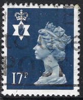 GREAT BRITAIN Northern Ireland 1990 QEII 17p Deep Blue Machin SGNI44 Used - Noord-Ierland