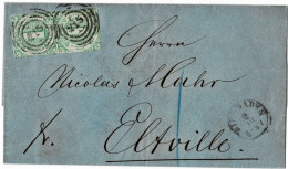 (1865) , 1 Kr. Paar Durchstochen " WIESBADEN " , Brief, # A7359 - Briefe U. Dokumente