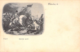 Personnage Historique - Napoléon - Waterloo - Dernier Carré - Carte Postale Ancienne - Personajes Históricos