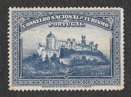 Portugal Vignette Conseil Nationale Du Tourisme Sintra Palace Da Pena National Tourism Council Cinderella - Local Post Stamps