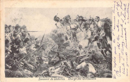 Personnage Historique - Napoléon - Waterloo - Charge Des Cuirassiers - Carte Postale Ancienne - Personnages Historiques
