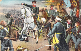 Personnage Historique - Napoléon - Waterloo - Le Maréchal Blütcher à La Bataille De Waterloo - Carte Postale Ancienne - Historische Persönlichkeiten