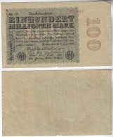 Germany Banknote 100 Millionen Million Mark 1923 Pick-107d Uniface VG (catalog US$5) - 100 Miljoen Mark